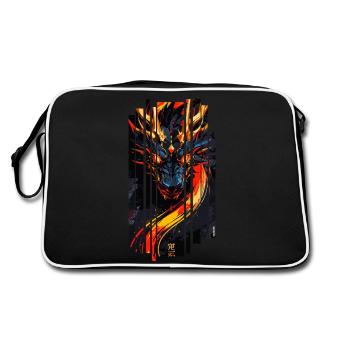 Dragon fantasy rouge - Sac Retro - noir/blanc - Dos