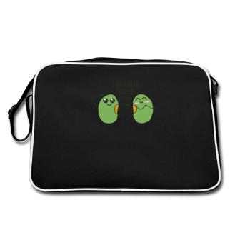 Jeu de mots: j'ai pensé à toi - Sac Retro - noir/blanc - Dos