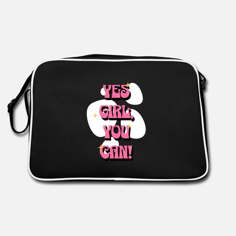 les filles, tu peux ! | Affirmations positives rose Sac Retro