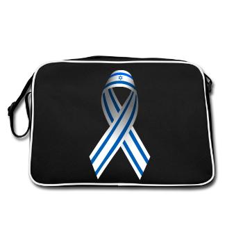 Israël arc paix signe drapeau - Sac Retro - noir/blanc - Dos