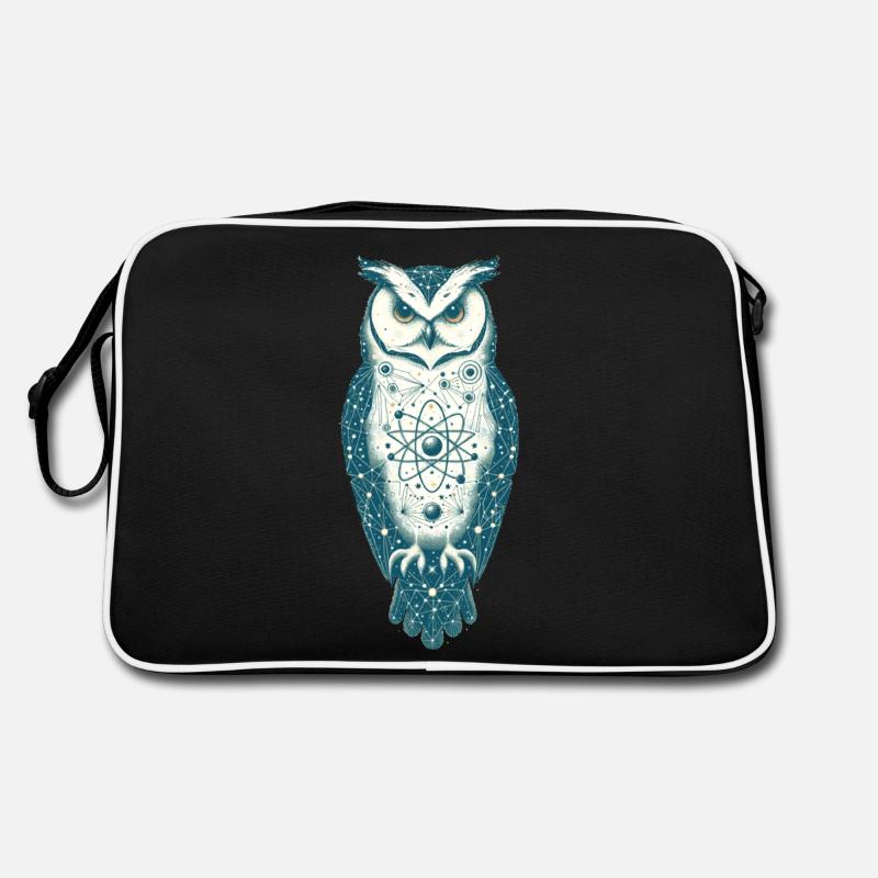 Hibou dans l’espace | L’univers dans la chouette Sac Retro