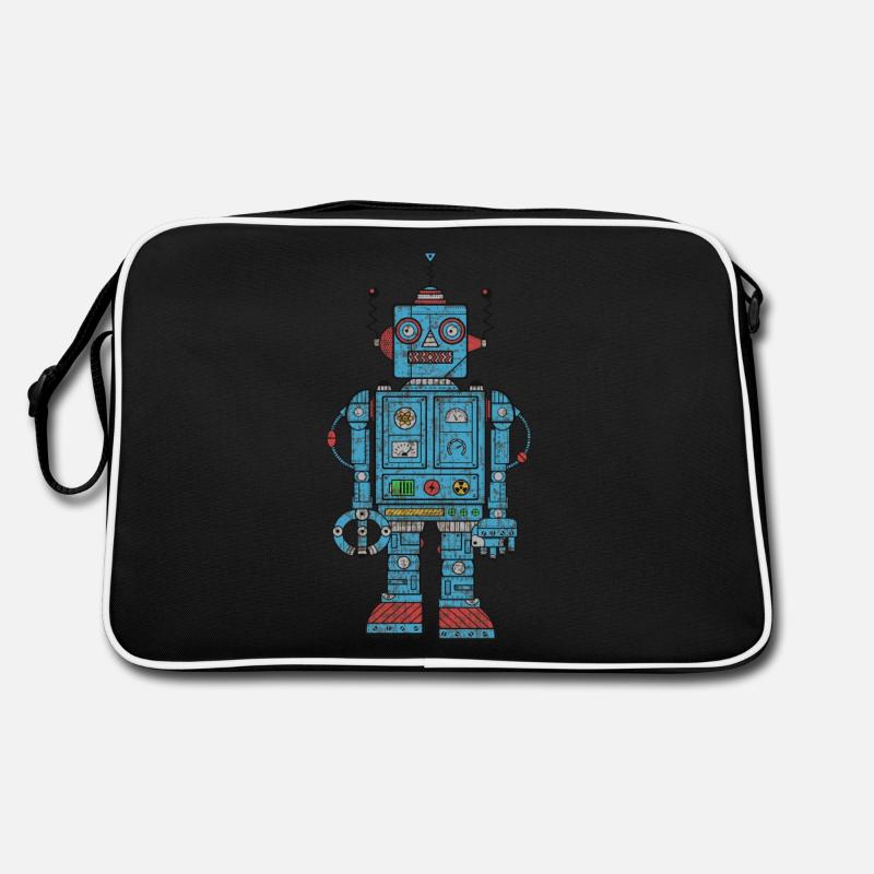 vintage robot Retro Tasche