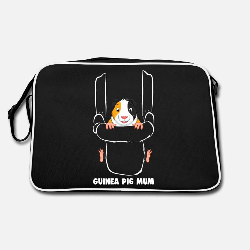 Maman cochon d'Inde - Sac Retro - noir/blanc