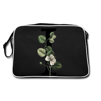 Letter I Green Botany - Retro Bag - black/white - Back