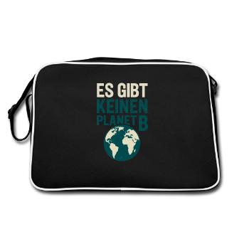 Il n’y a pas de planète B. - Sac Retro - noir/blanc - Dos