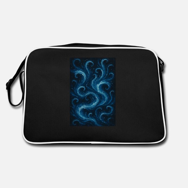 Blue water vortex Retro Bag