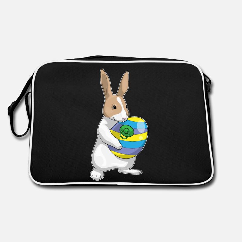Hase Ostern Osterei Schnuller Retro Tasche