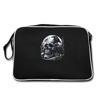 Mondschein-Requiem - Retro Tasche - Schwarz/Weiß - Hinten