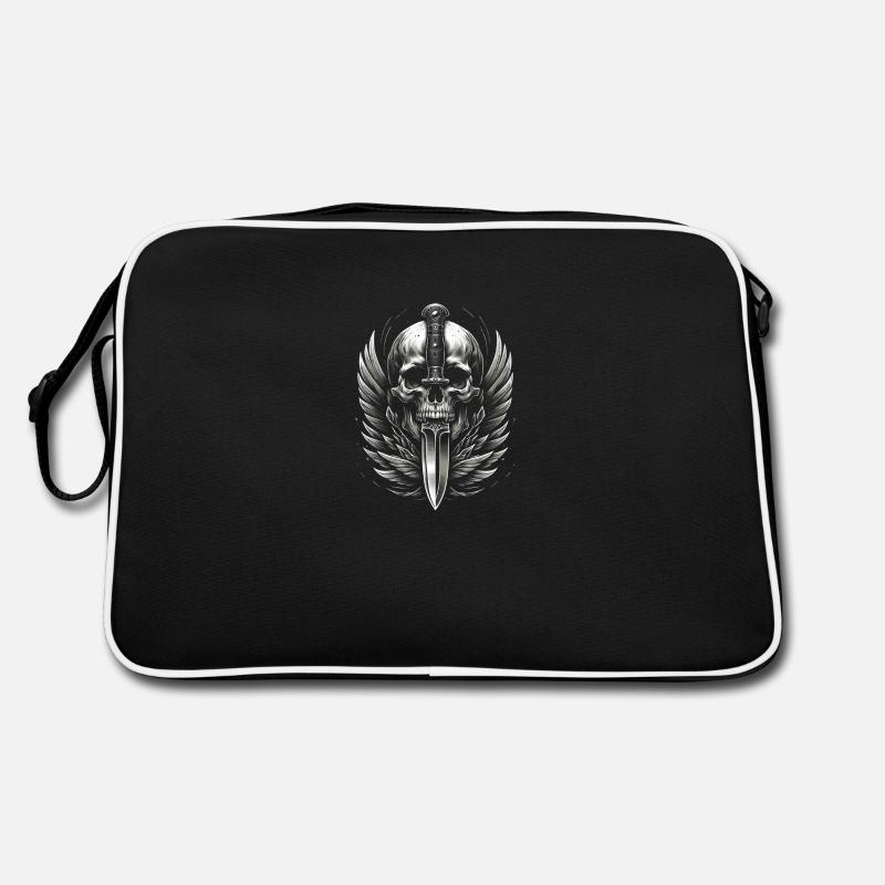 Winged Victory: Skull Crowned with Dagger Retro Bag