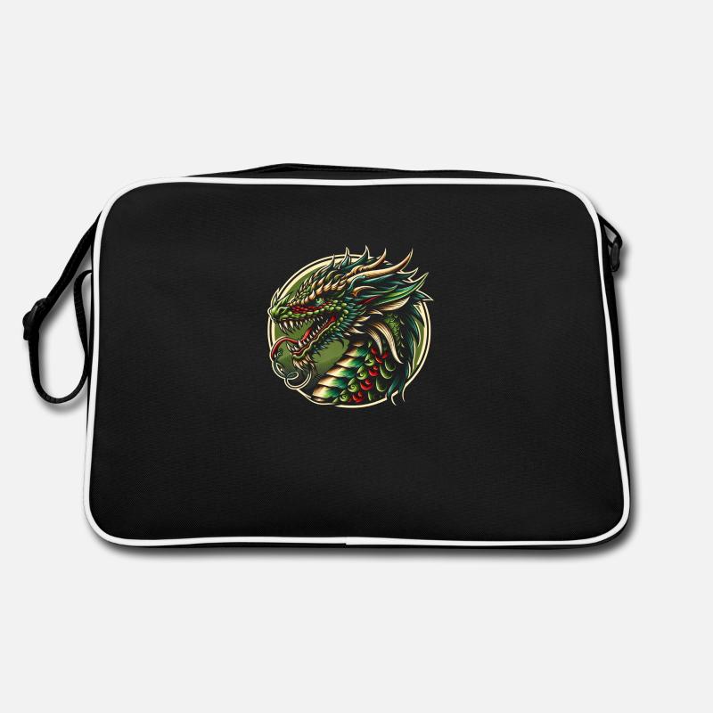 Smaragd-Wächter Retro Tasche