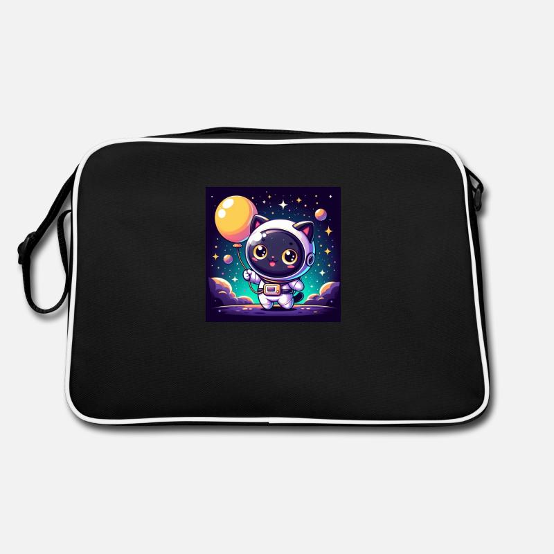 Space Kitty avec ballon dans l’espace Sac Retro