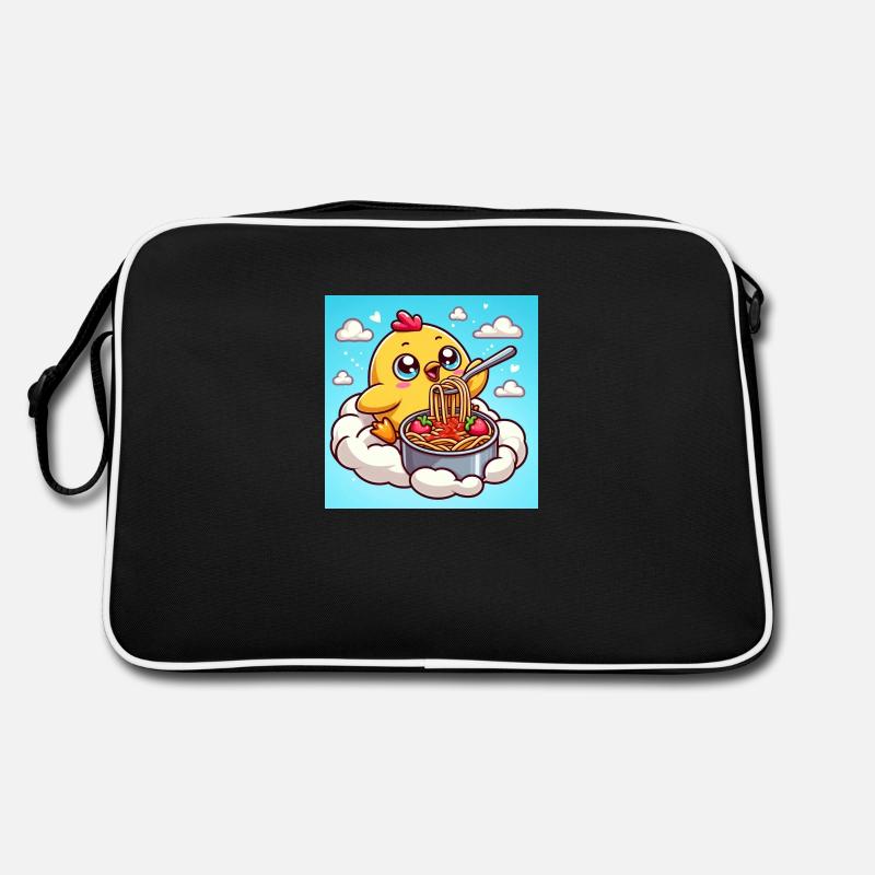 Sweet Küken im 7. Himmel mit einer Portion Pasta Retro Tasche