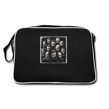 Barbarenhorde - Retro Tasche - Schwarz/Weiß - Hinten