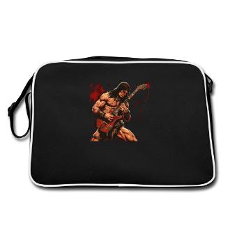 Barbarock - Retro Tasche - Schwarz/Weiß - Hinten