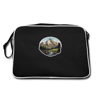 Swiss Mountains - Retro Bag - black/white - Back