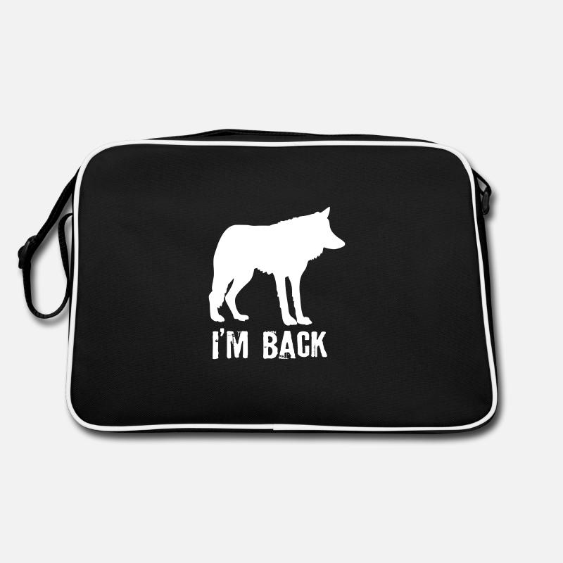 Wolf wolves Germany back nature conservation native Retro Bag