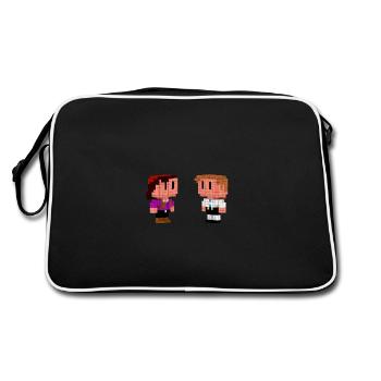Pirate Love - Retro Tasche - Schwarz/Weiß - Hinten