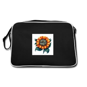 Glaub an dich selbst Sunflower Design - Retro Tasche - Schwarz/Weiß - Hinten