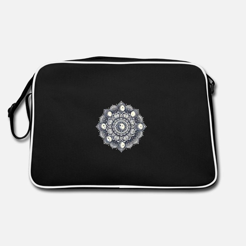 Celestial Moon Phase Mandala Tattoo Retro Bag