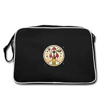 Retro Rocket Lost in Space Graphic - Retro Bag - black/white - Back