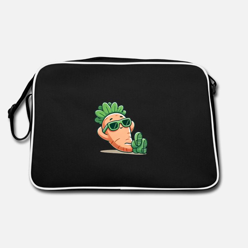 Cool Relaxing Carrot with Sunglasses Retro Bag