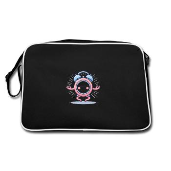 Icône de réveil méditant paisible - Sac Retro - noir/blanc - Dos