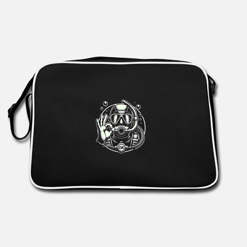 Plongeur sous-marin avec graphique OK Gesture Sac Retro
