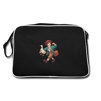 Garçon vintage avec illustration de canard - Sac Retro - noir/blanc - Dos
