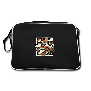 Un art abstrait audacieux aux couleurs vives - Sac Retro - noir/blanc - Dos
