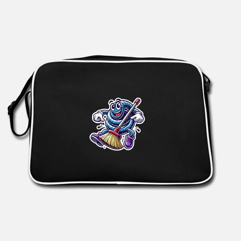 Funny Custodian Rubber Hose Cartoon Retro Bag