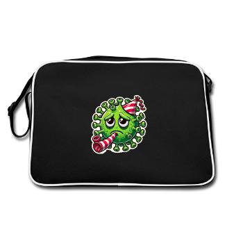 Conception d’autocollant de fête de germe triste - Sac Retro - noir/blanc - Dos