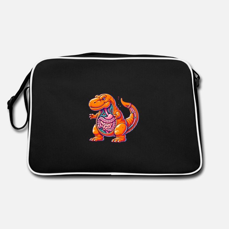 Conception de dessin animé drôle d’anatomie TRex Sac Retro