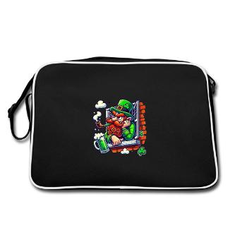 Autocollant de fenêtre de lutin - Sac Retro - noir/blanc - Dos