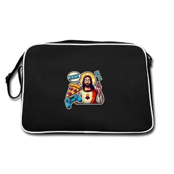 Pixel Gamer Life Manger Dormir Respawn - Sac Retro - noir/blanc - Dos