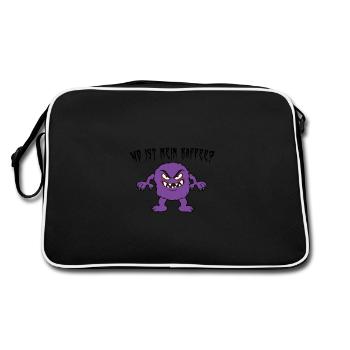 Where is my coffee? - Retro Bag - black/white - Back