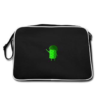 Güner Baustein - Retro Tasche - Schwarz/Weiß - Hinten