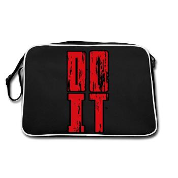 DO IT - Retro Bag - black/white - Back