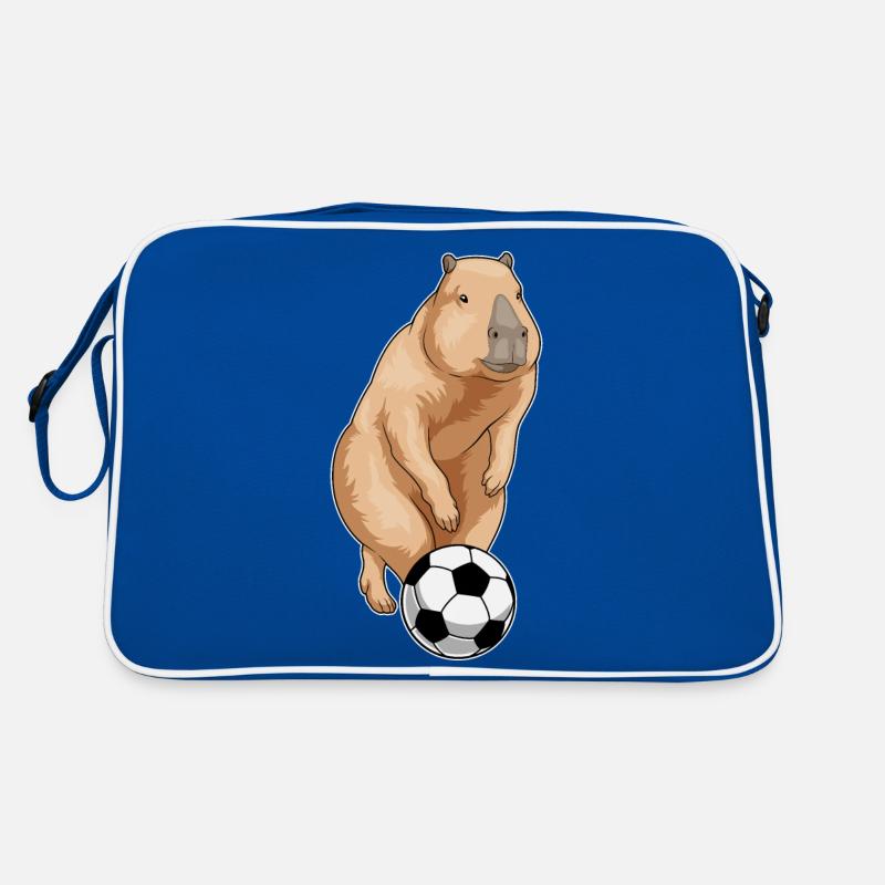 Capybara Soccer Player Soccer Retro Bag