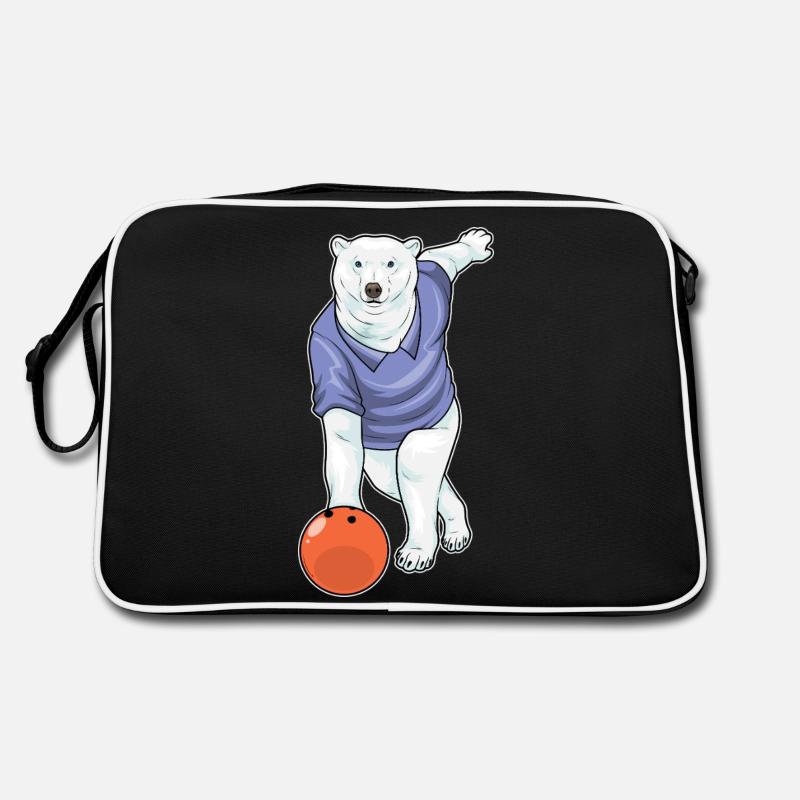 Polar Bear Bowling Bowling Ball Retro Bag
