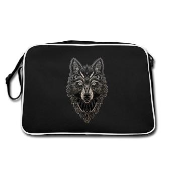 Illustration de la faune avec des roses gothiques - Sac Retro - noir/blanc - Dos
