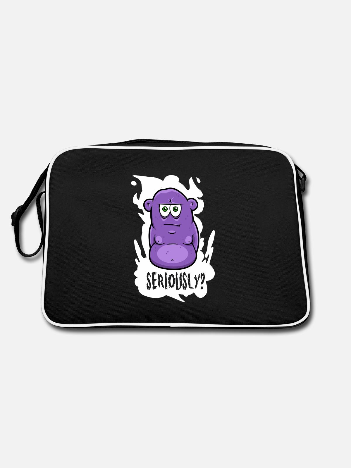 Seriously? -Monster - Retro Bag - black/white - Back