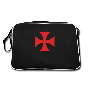 TEMPLER CROSS RED - Sac Retro - noir/blanc - Dos