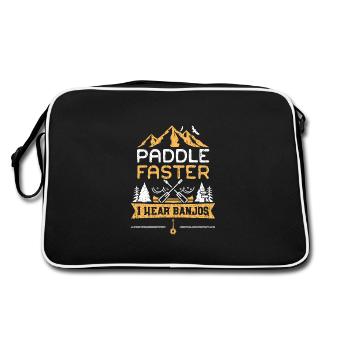 Paddle Faster I Hear Banjos - Camping - Sac Retro - noir/blanc - Dos