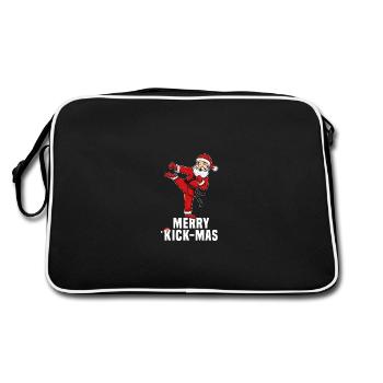 Drôle de Noël Karaté Santa Merry Kickmas Cadeau - Sac Retro - noir/blanc - Dos