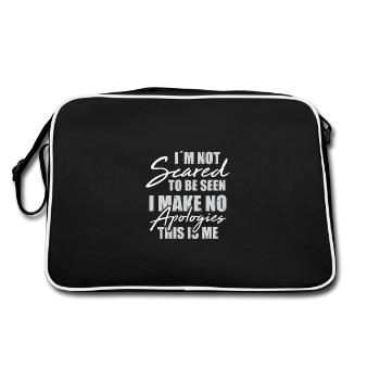 Keine Angst Keine Entschuldigung Das bin ich für Schauspieler und - Retro Tasche - Schwarz/Weiß - Hinten