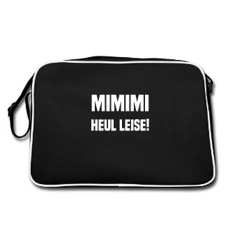 MIMIMI Heul leise! - Retro Tasche - Schwarz/Weiß - Hinten
