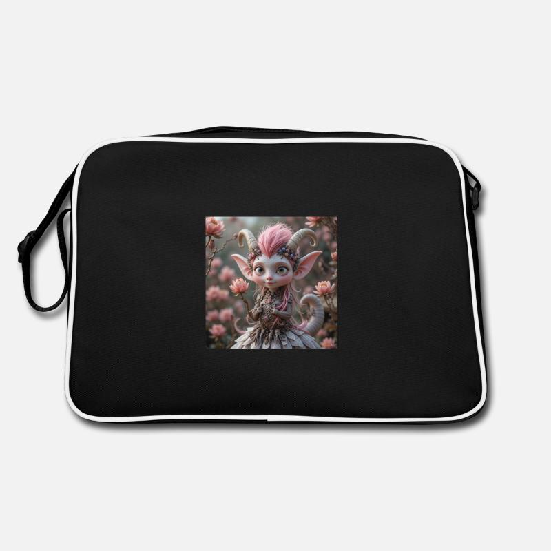 Bockigura - Retro Tasche - Schwarz/Weiß