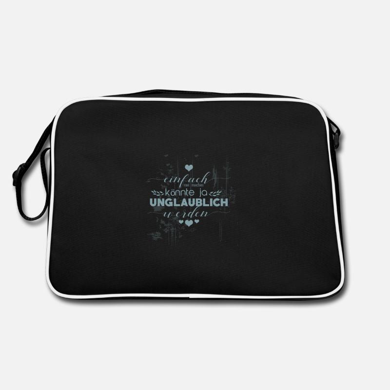 Einfach mal machen - könnte ja unglaublich werden - Retro Tasche - Schwarz/Weiß