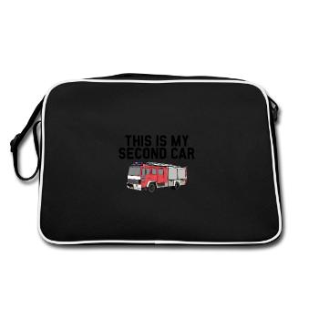 This is my second car fire truck - Retro Bag - black/white - Back