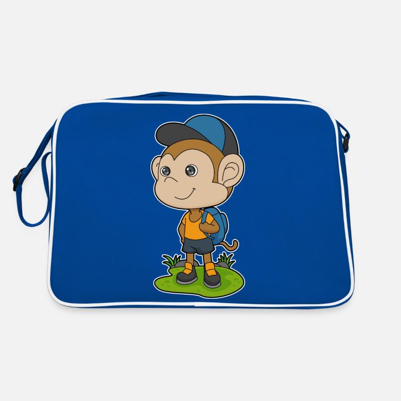 Casquette de sac à dos de singe Sac Retro